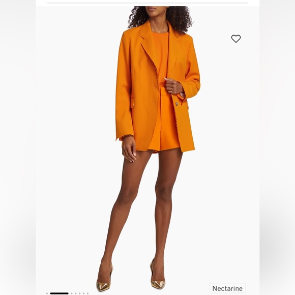 Oversized Twill Two-Button Blazer - Picture 1 of 7